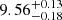 $ \rm 9.56^{+0.13}_{-0.18} $