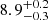 $ \rm 8.9^{+0.2}_{-0.3} $