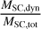 $\[\frac{M_{\mathrm{SC}, \mathrm{dyn}}}{M_{\mathrm{SC}, \mathrm{tot}}}\]$