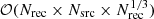 $ \mathcal{O}(N_{\mathrm{rec}}\times N_{\mathrm{src}}\times N_{\mathrm{rec}}^{1/3}) $