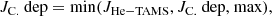 $$ \begin{aligned} J_\text{C.} \text{ dep}=\min (J_\mathrm{He-TAMS} , J_\text{C.} \text{ dep,} \text{ max}), \end{aligned} $$