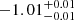 $ -1.01^{+0.01}_{-0.01} $