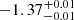 $ -1.37^{+0.01}_{-0.01} $