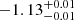 $ -1.13^{+0.01}_{-0.01} $