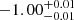 $ -1.00^{+0.01}_{-0.01} $