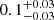 $ 0.1_{-0.03}^{+0.03} $