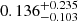 $ 0.136^{+0.235}_{-0.103} $