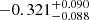 $ -0.321^{+0.090}_{-0.088} $