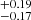 $ ^{+0.19}_{-0.17} $
