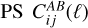 $C_{ij}^{AB}(\ell )$