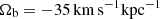 $ \Omega_{\mathrm{b}}=-35\,\mathrm{km\,s}^{-1}\mathrm{kpc}^{-1} $