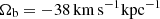 $ \Omega_{\mathrm{b}}=-38\,\mathrm{km\,s}^{-1}\mathrm{kpc}^{-1} $