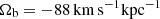 $ \Omega_{\mathrm{b}}=-88\,\mathrm{km\,s}^{-1}\mathrm{kpc}^{-1} $