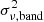 $ \sigma^{2}_{\nu,\mathrm{band}} $