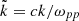 $ \tilde{k}=ck/\omega_{{pp}} $