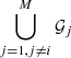 $ \bigcup_{j = 1, j \neq i}^M \mathcal{G}_j $