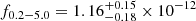 $ f_{0.2{-}5.0}= 1.16^{+0.15}_{-0.18} \times 10^{-12} $