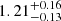$ 1.21^{+0.16}_{-0.13} $