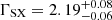 $ \Gamma_{\mathrm{SX}} = 2.19^{+0.08}_{-0.06} $