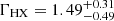 $ \Gamma_{\mathrm{HX}} = 1.49^{+0.31}_{-0.49} $