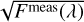$\[\sqrt{F^{\text {meas }}(\lambda)}\]$
