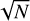 $\[\sqrt{N}\]$