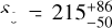 $\[\delta_{0}=215_{-50}^{+86}\]$