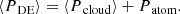 $$ \begin{aligned} \langle P_{\text{ DE}}\rangle = \langle P_{\text{ cloud}}\rangle + P_{\text{ atom}}. \end{aligned} $$