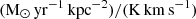 $ (\mathrm{M}_{\odot}\,\mathrm{yr}^{-1}\,\mathrm{kpc}^{-2})/(\mathrm{K}\,\mathrm{km}\,\mathrm{s}^{-1}) $