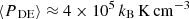 $ \langle P_{\text{ DE}}\rangle\approx 4 \times 10^{5}\,k_{\mathrm{B}}\,\mathrm{K}\,\mathrm{cm}^{-3} $