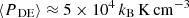 $ \langle P_{\text{ DE}}\rangle\approx 5 \times 10^{4}\,k_{\mathrm{B}}\,\mathrm{K}\,\mathrm{cm}^{-3} $