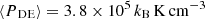 $ \langle P_{\text{ DE}}\rangle= 3.8 \times 10^{5}\,k_{\mathrm{B}}\,\mathrm{K}\,\mathrm{cm}^{-3} $