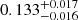 $ 0.133_{-0.016}^{+0.017} $
