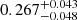$ 0.267_{-0.048}^{+0.043} $