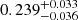 $ 0.239_{-0.036}^{+0.033} $