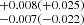 $ ^{+0.008(+0.025)}_{-0.007(-0.022)} $