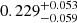 $ 0.229_{-0.059}^{+0.053} $