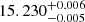 $ 15.230_{-0.005}^{+0.006} $