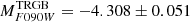 $ M_{F090W}^{\mathrm{TRGB}} = -4.308\pm 0.051 $