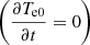 $ \left(\frac{\partial T_{\mathrm{e0}}}{\partial t} = 0\right) $