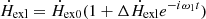 $ \dot{H}_{\mathrm{exl}}=\dot{H}_{\mathrm{ex0}}(1+\Delta\dot{H}_{\mathrm{exl}}e^{-i{\omega}_1t}) $