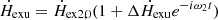 $ \dot{H}_{\mathrm{exu}}=\dot{H}_{\mathrm{ex2,0}}(1+\Delta\dot{H}_{\mathrm{exu}}e^{-i{\omega}_2t}) $