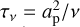 $\[\tau_\nu=a_{\mathrm{p}}^2 / \nu\]$