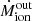 $ \dot{M}_{\mathrm{ion}}^{\mathrm{out}} $