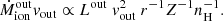 $$ \begin{aligned} \dot{M}_{\mathrm{ion} }^{\mathrm{out}}v_{\mathrm{out} }\propto L^{\mathrm{out} }\ v^2_{\mathrm{out} }\ r^{-1} Z^{-1} n_{\rm H}^{-1}. \end{aligned} $$