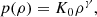 $$ \begin{aligned} p(\rho ) = K_0 \rho ^{\gamma }, \end{aligned} $$