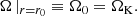 $$ \begin{aligned} \Omega \, |_{r = r_{0}} \equiv \Omega _{0}=\Omega _{\mathrm{K}}. \end{aligned} $$