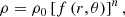 $$ \begin{aligned} \rho&= \rho _0 \left[ f \left( r,\theta \right) \right]^n, \end{aligned} $$