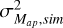 $\sigma _{{M_{ap}},sim}^2$