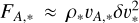 ${F_{A,*}} \approx {\rho _*}{v_{A,*}}\delta v_*^2$